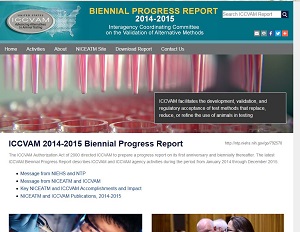 Home page of ICCVAM 2014-2015 Biennial Report